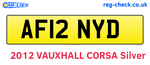 AF12NYD are the vehicle registration plates.