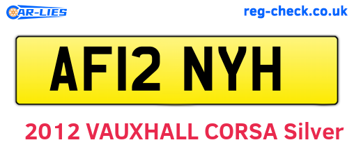 AF12NYH are the vehicle registration plates.