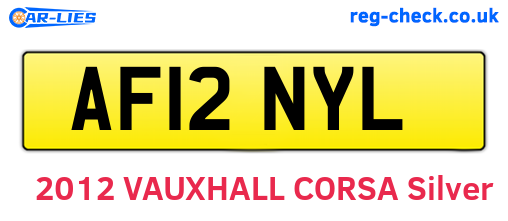 AF12NYL are the vehicle registration plates.