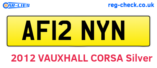 AF12NYN are the vehicle registration plates.