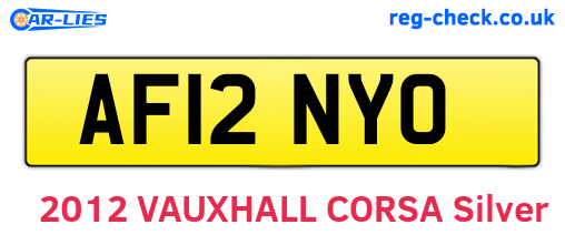 AF12NYO are the vehicle registration plates.