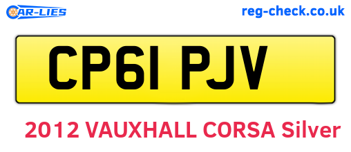 CP61PJV are the vehicle registration plates.