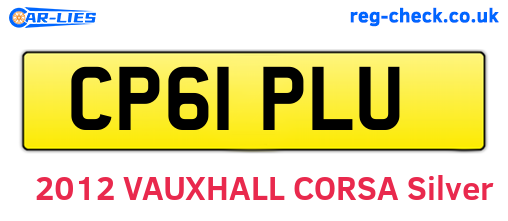 CP61PLU are the vehicle registration plates.
