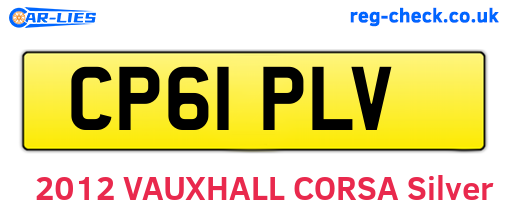 CP61PLV are the vehicle registration plates.