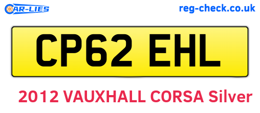 CP62EHL are the vehicle registration plates.