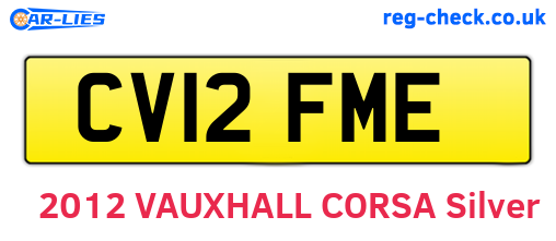 CV12FME are the vehicle registration plates.