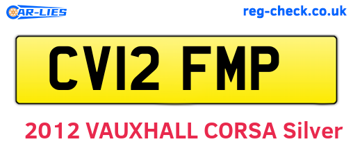 CV12FMP are the vehicle registration plates.