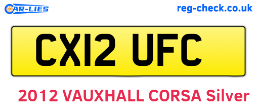 CX12UFC are the vehicle registration plates.