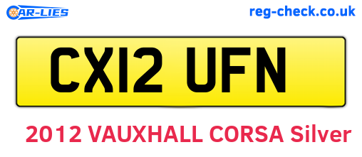 CX12UFN are the vehicle registration plates.