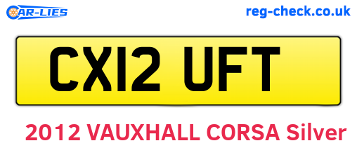 CX12UFT are the vehicle registration plates.