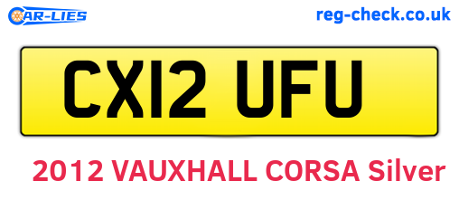 CX12UFU are the vehicle registration plates.