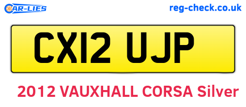 CX12UJP are the vehicle registration plates.