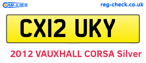 CX12UKY are the vehicle registration plates.
