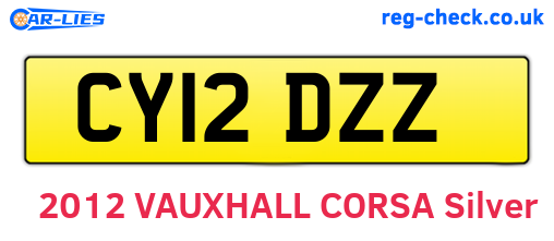 CY12DZZ are the vehicle registration plates.
