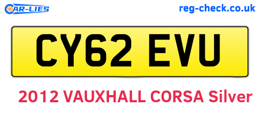 CY62EVU are the vehicle registration plates.