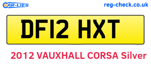 DF12HXT are the vehicle registration plates.
