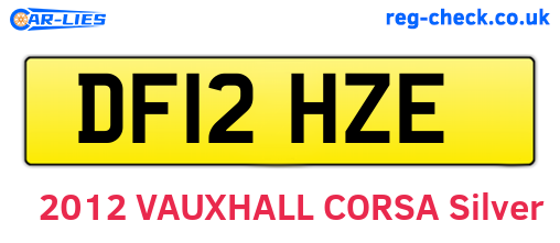 DF12HZE are the vehicle registration plates.