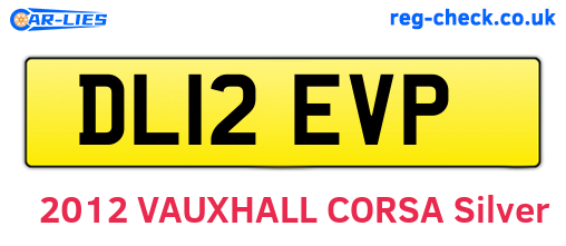 DL12EVP are the vehicle registration plates.