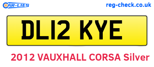 DL12KYE are the vehicle registration plates.