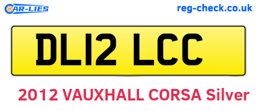 DL12LCC are the vehicle registration plates.