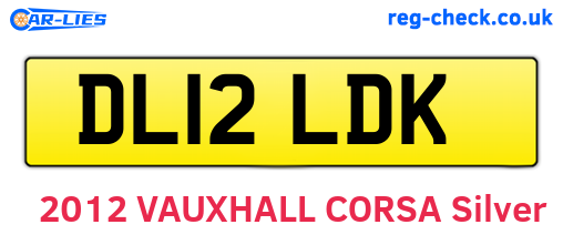 DL12LDK are the vehicle registration plates.