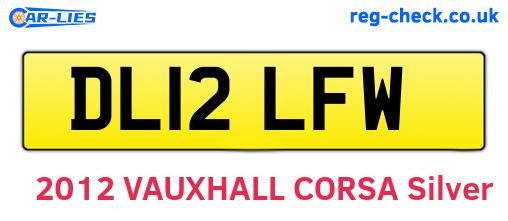DL12LFW are the vehicle registration plates.