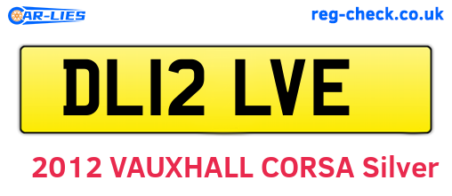 DL12LVE are the vehicle registration plates.