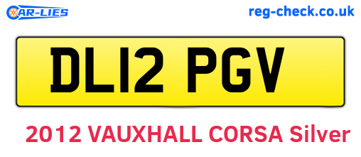 DL12PGV are the vehicle registration plates.