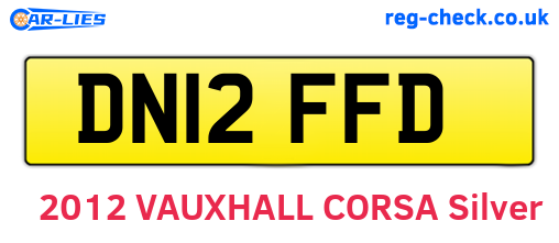DN12FFD are the vehicle registration plates.