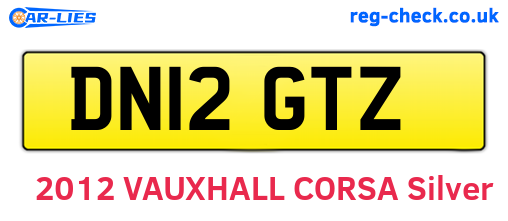 DN12GTZ are the vehicle registration plates.