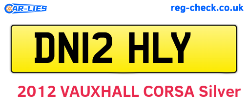 DN12HLY are the vehicle registration plates.