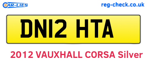 DN12HTA are the vehicle registration plates.
