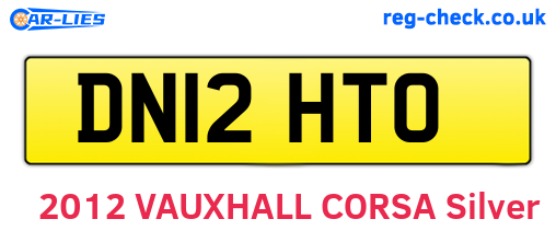 DN12HTO are the vehicle registration plates.