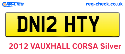 DN12HTY are the vehicle registration plates.