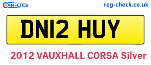 DN12HUY are the vehicle registration plates.