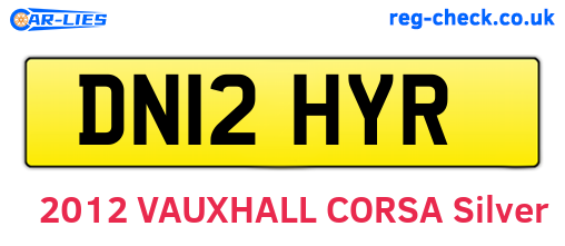 DN12HYR are the vehicle registration plates.