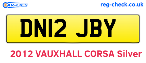 DN12JBY are the vehicle registration plates.
