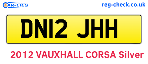 DN12JHH are the vehicle registration plates.