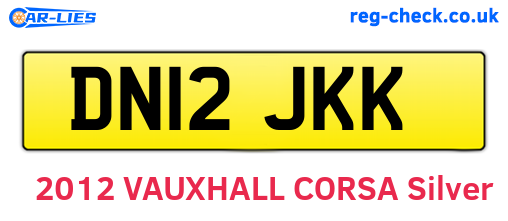 DN12JKK are the vehicle registration plates.