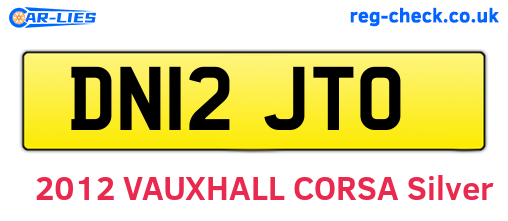 DN12JTO are the vehicle registration plates.