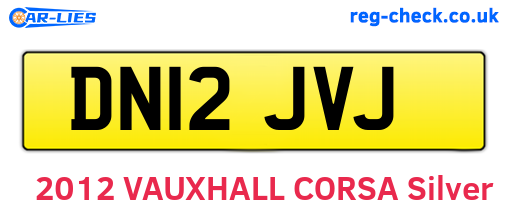 DN12JVJ are the vehicle registration plates.