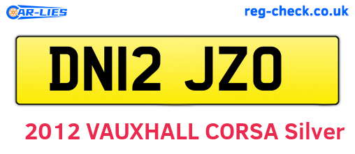 DN12JZO are the vehicle registration plates.