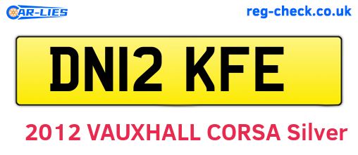 DN12KFE are the vehicle registration plates.