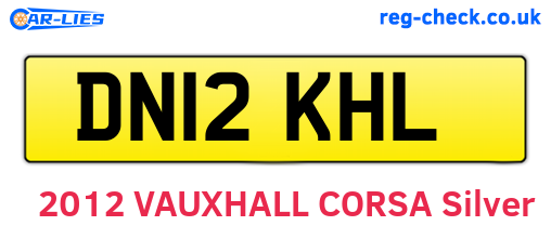 DN12KHL are the vehicle registration plates.