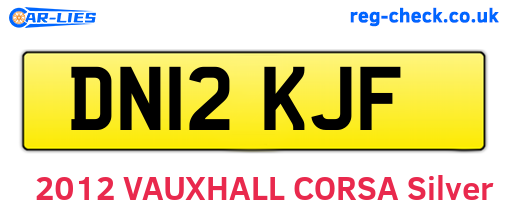 DN12KJF are the vehicle registration plates.