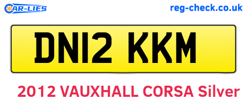DN12KKM are the vehicle registration plates.