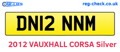 DN12NNM are the vehicle registration plates.