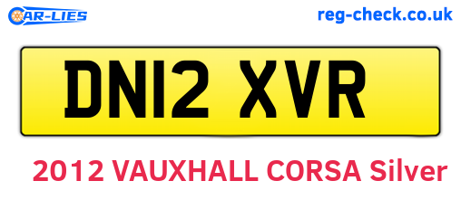 DN12XVR are the vehicle registration plates.