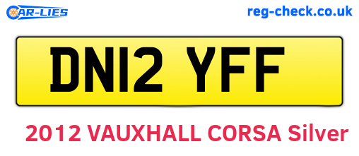 DN12YFF are the vehicle registration plates.
