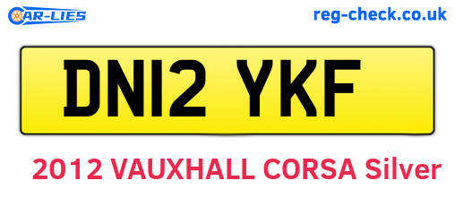 DN12YKF are the vehicle registration plates.